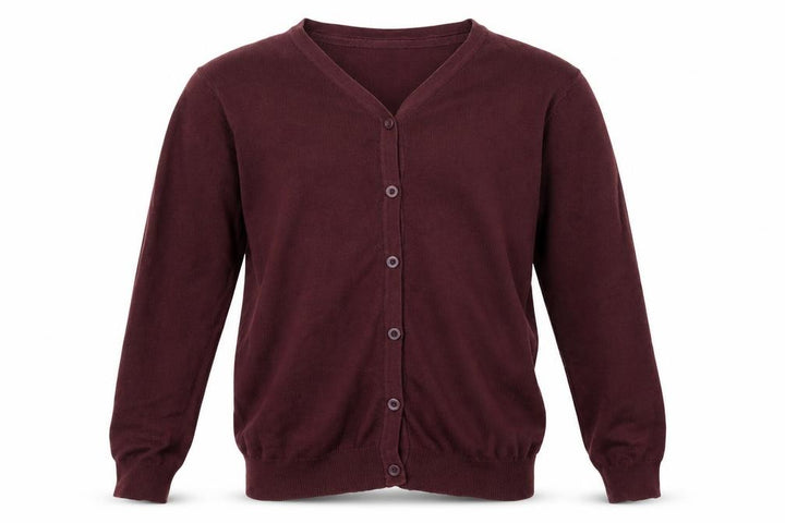 John Lewis Boys Red V-Neck Cotton Cardigan Jumper Size 11-12 Years Button