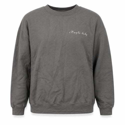 Love Womens Grey  Cotton Pullover Sweatshirt One Size   - Maybe baby