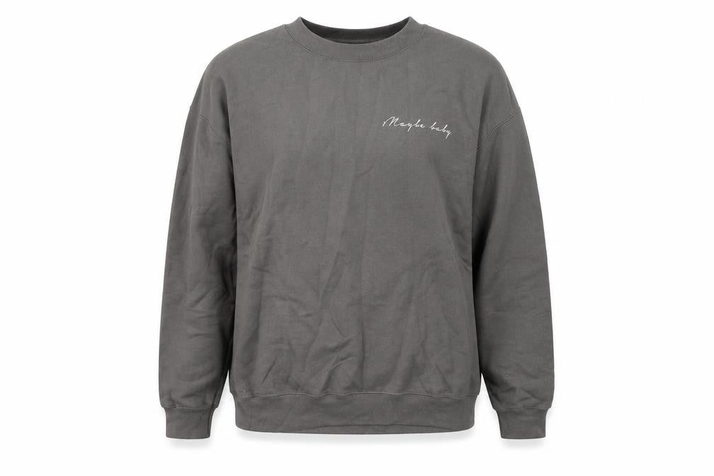 Love Womens Grey  Cotton Pullover Sweatshirt One Size   - Maybe baby