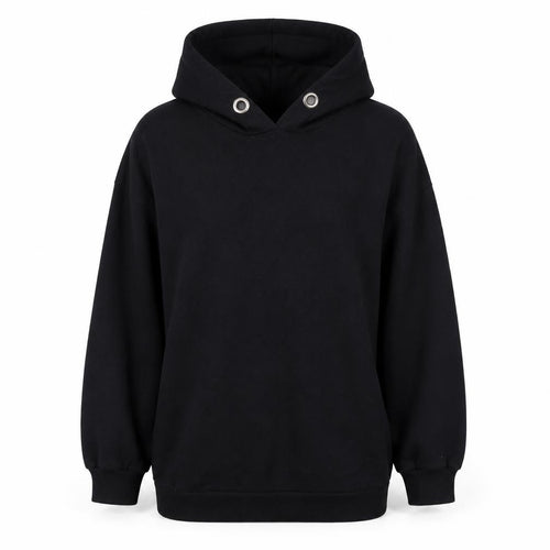 Bonmarché Womens Black  Cotton Pullover Hoodie Size 14