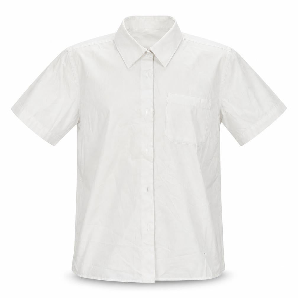 Dunnes Stores Girls White  Cotton Basic Button-Up Size 10-11 Years Collared Button - School Wear