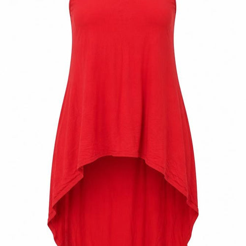 Chemistry Womens Red  Viscose Tunic Tank Size L Scoop Neck