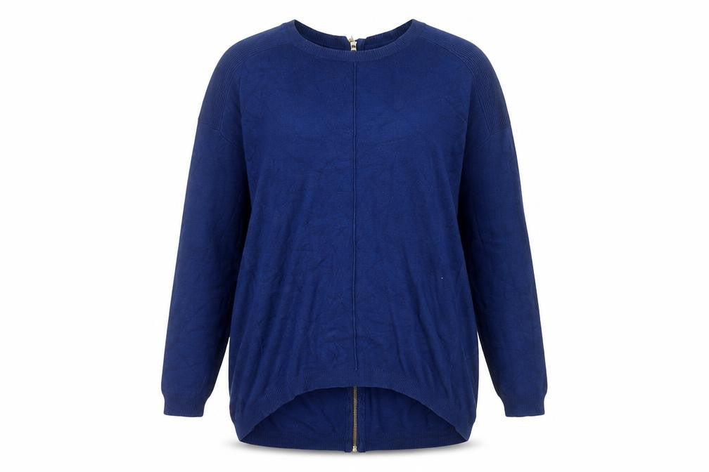 Atmosphere Womens Blue Crew Neck  Polyester Pullover Jumper Size 8