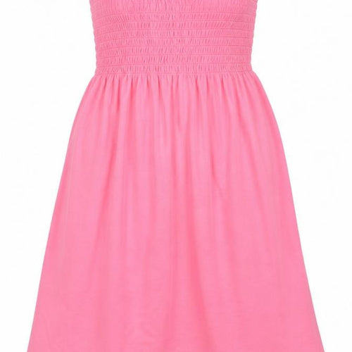 Boohoo Womens Pink  Viscose Skater Dress  Size 8  Round Neck Pullover
