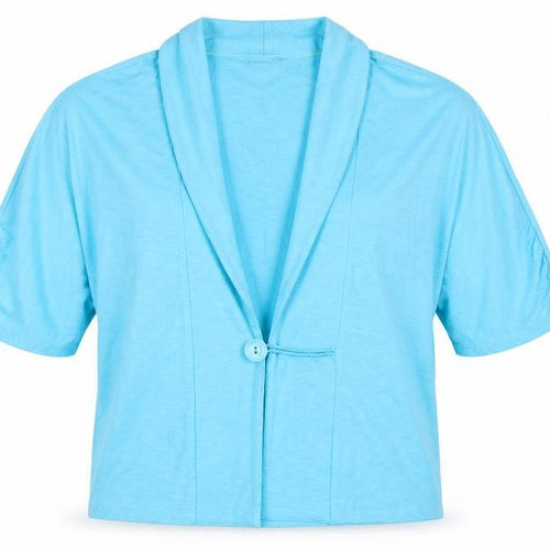 IZ Womens Blue Collared  Cotton Cardigan Jumper Size L