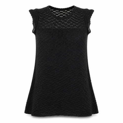 Influence Womens Black Round Neck  Acrylic Vest Jumper Size M