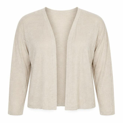 Kenar Womens Beige V-Neck  Acrylic Cardigan Jumper Size M