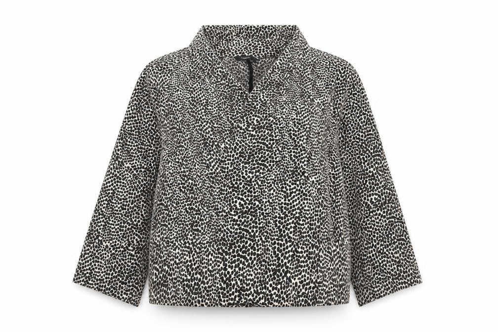 Front view of George women’s multicoloured animal print polyester jacket blazer, size UK 10