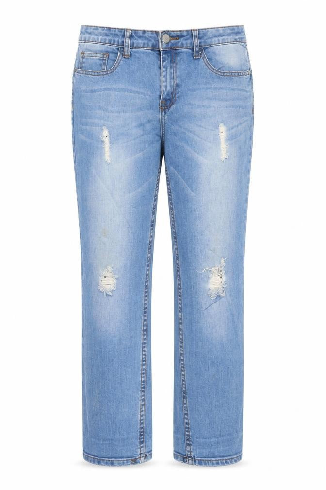 Lottie Womens Blue  Cotton Straight Jeans Size 12 L26.5 in Regular Button