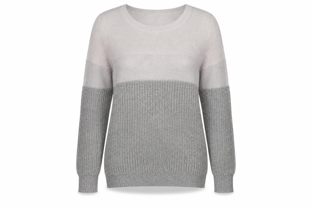 Body Flirt Womens Grey Round Neck  Acrylic Pullover Jumper Size S