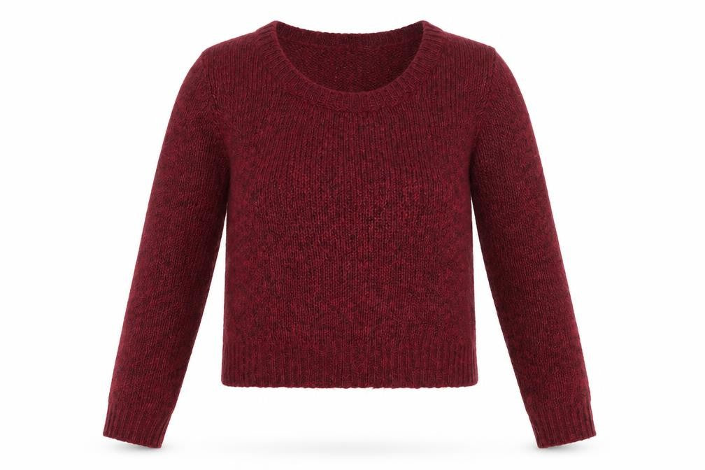 Divided by H&M Womens Red Round Neck  Acrylic Pullover Jumper Size 6   - Burgundy