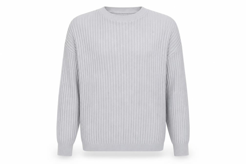 Boohoo Womens Grey Crew Neck  Acrylic Pullover Jumper Size M