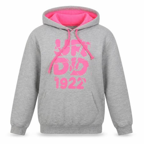 Awdis Womens Grey  Cotton Pullover Hoodie Size S