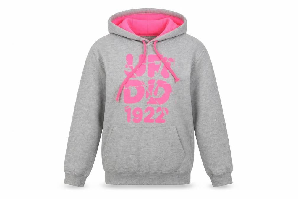 Awdis Womens Grey  Cotton Pullover Hoodie Size S