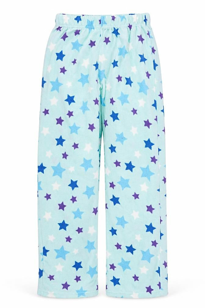 Preworn Womens Blue Geometric Polyester Trousers  Size S L29 in Regular  - Star Pyjama Pants