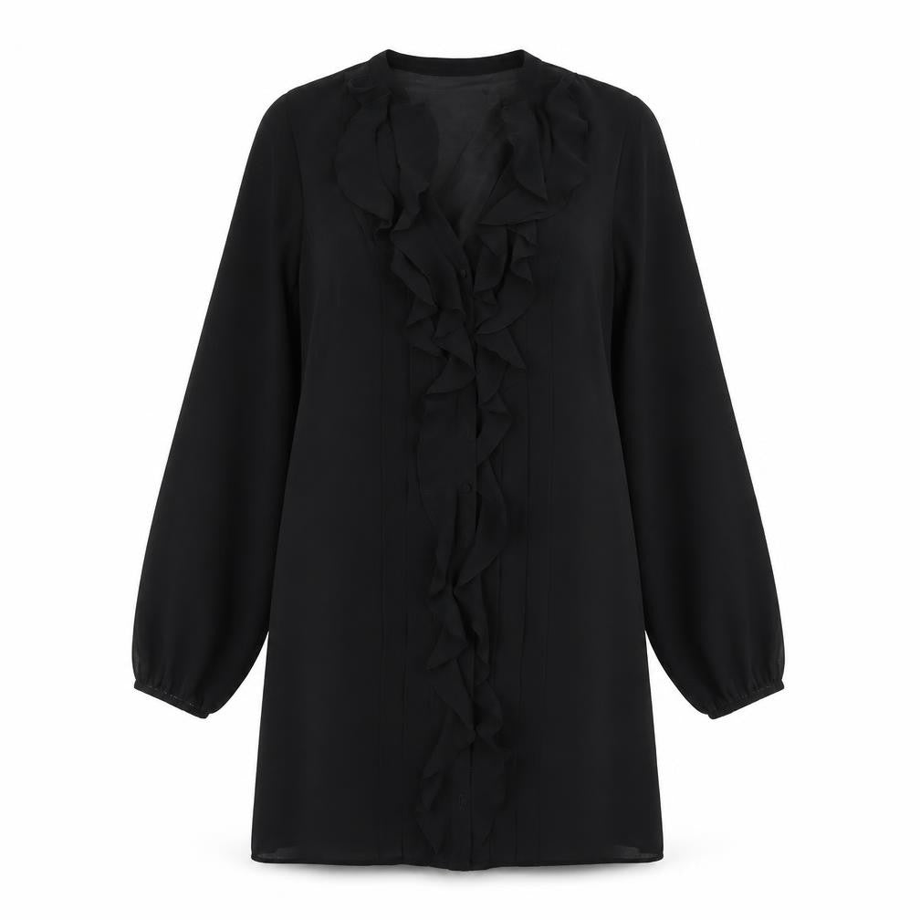 Coast Womens Black  Polyester A-Line  Size 10  Round Neck Button