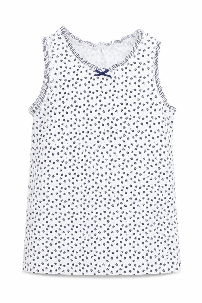 NEXT Girls Multicoloured Floral Cotton Basic Tank Size 5-6 Years Round Neck Pullover