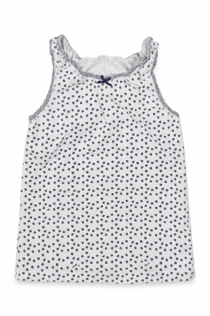 NEXT Girls Multicoloured Floral Cotton Basic Tank Size 5-6 Years Round Neck