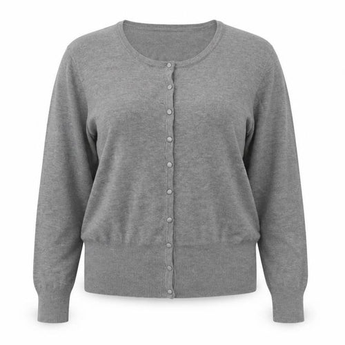 Paramour Womens Grey V-Neck  Viscose Cardigan Jumper Size XL
