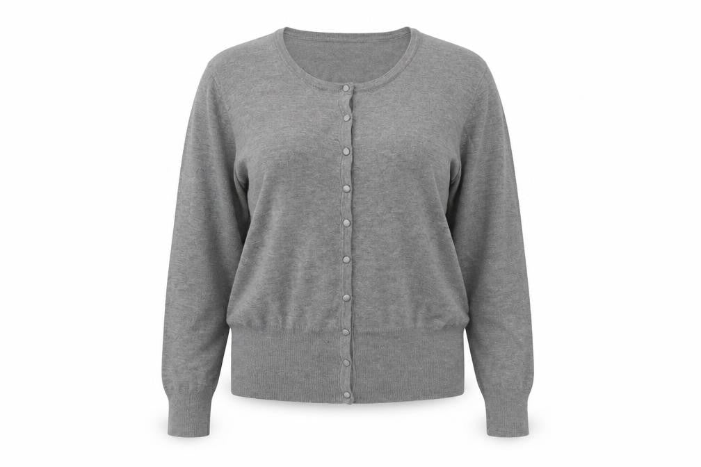 Paramour Womens Grey V-Neck  Viscose Cardigan Jumper Size XL