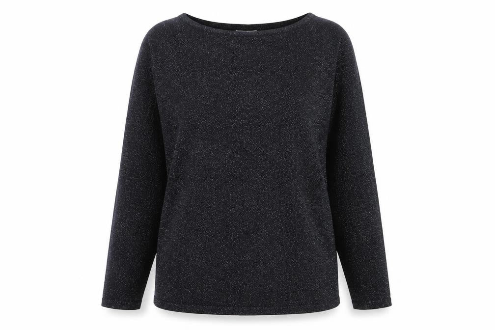 Bonmarché Womens Black Round Neck  Viscose Pullover Jumper Size L