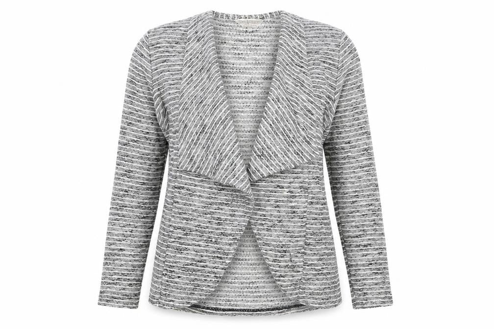Dorothy Perkins Womens Grey Round Neck  Polyester Cardigan Jumper Size 12
