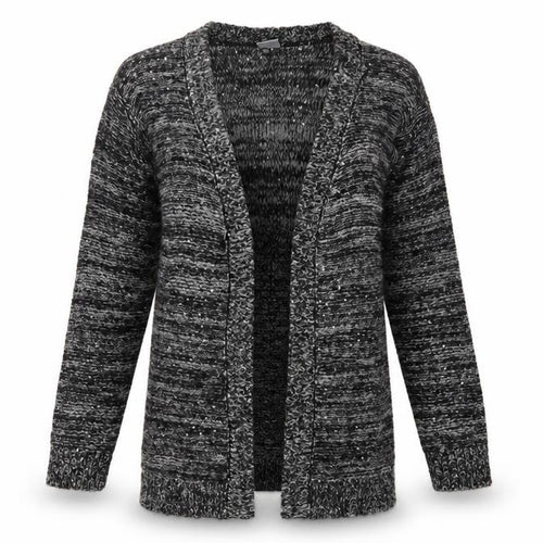 VERO MODA Womens Grey V-Neck  Acrylic Cardigan Jumper Size S