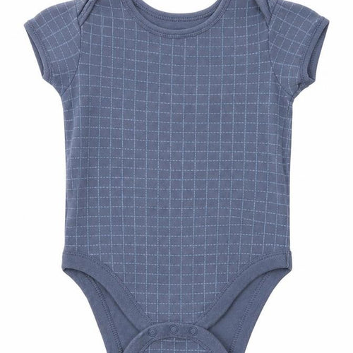Primark Baby Blue Check Cotton Romper One-Piece Size 12-18 Months  Snap