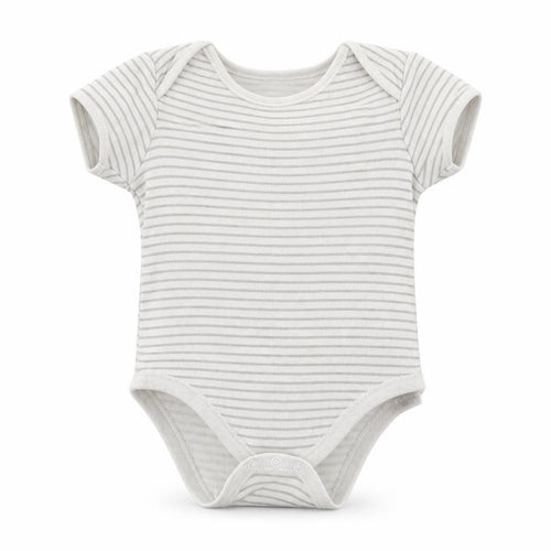 Primark Baby White Striped Cotton Romper One-Piece Size 12-18 Months  Snap
