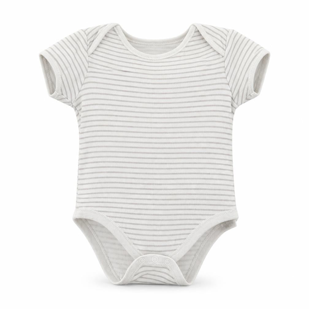 Primark Baby White Striped Cotton Romper One-Piece Size 12-18 Months  Snap