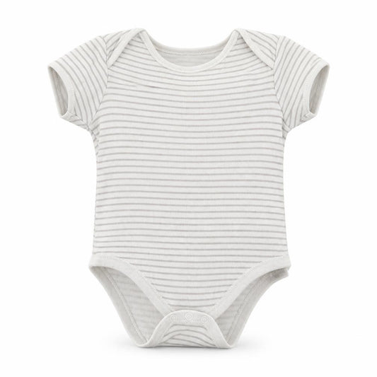 Primark Baby White Striped Cotton Romper One-Piece Size 12-18 Months  Snap