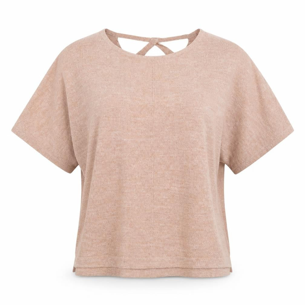 Marks Womens Pink  Acrylic Basic Blouse Size 14 Crew Neck