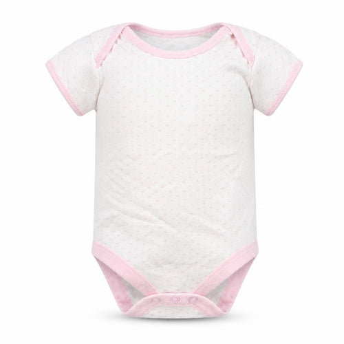 George Baby White Polka Dot Cotton Romper One-Piece Size 6-9 Months  Snap