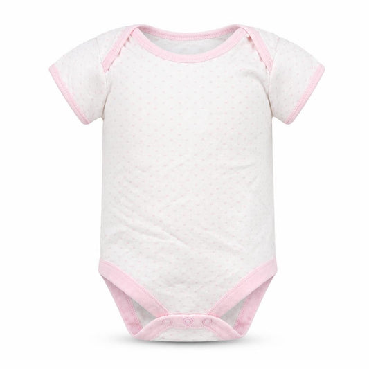 George Baby White Polka Dot Cotton Romper One-Piece Size 6-9 Months  Snap