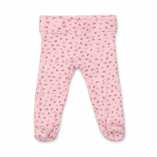 F&F Baby Pink Floral Cotton Jogger Trousers Size 0-3 Months   - Tiny Baby
