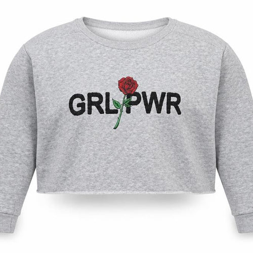 New Look Girls Grey  Cotton Pullover Sweatshirt Size 9 Years  Pullover - Girl Power