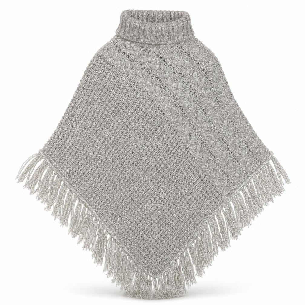 Love Knitwear Womens Grey   Jacket Poncho Size S