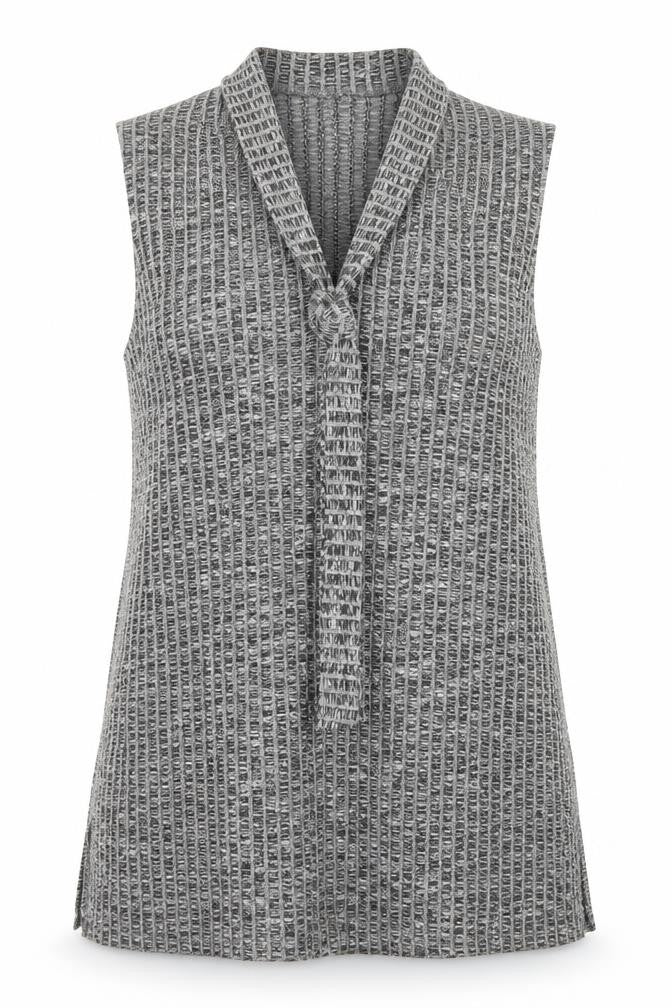 Papaya Womens Grey  Viscose A-Line  Size 12  V-Neck  - Tie Neck