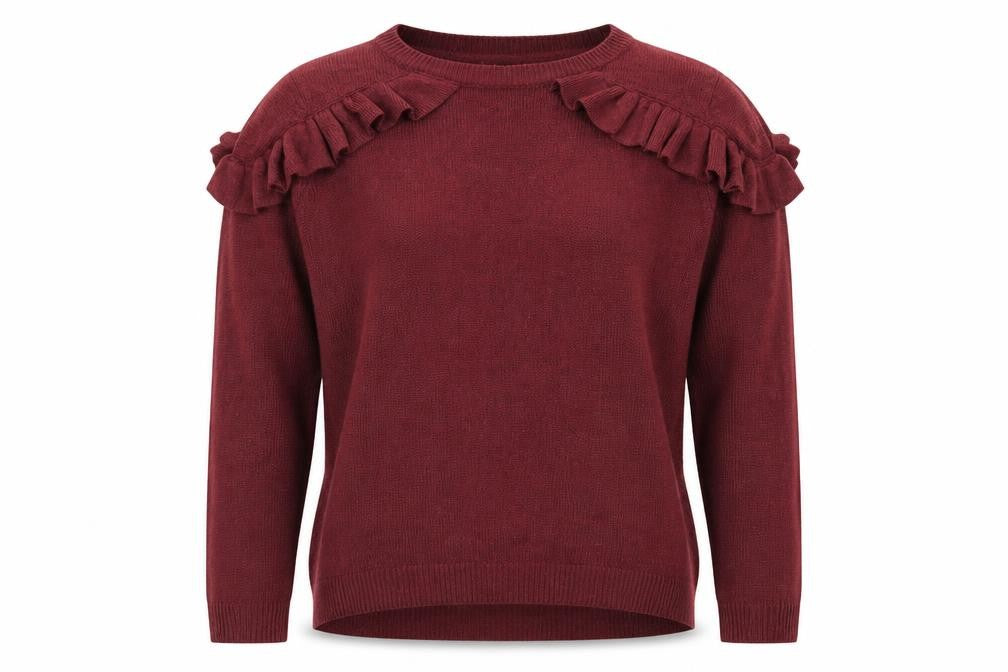 Papaya Womens Purple Crew Neck  Acrylic Pullover Jumper Size M