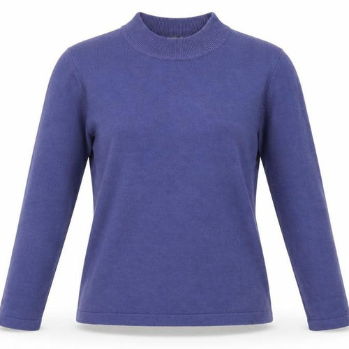 Sarah Hamilton Womens Blue  Acrylic Jersey T-Shirt Size M High Neck