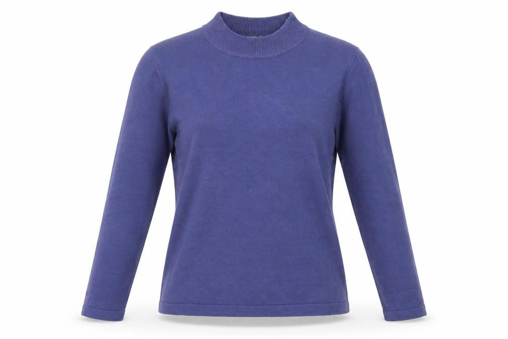 Sarah Hamilton Womens Blue  Acrylic Jersey T-Shirt Size M High Neck
