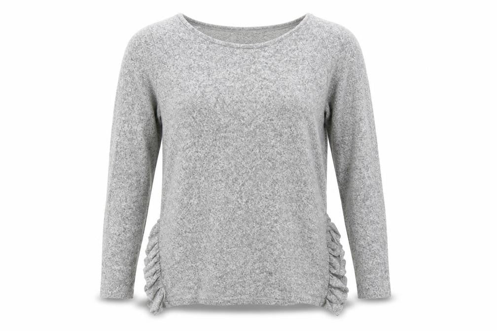Next Womens Grey  Viscose Basic T-Shirt Size 6 Crew Neck