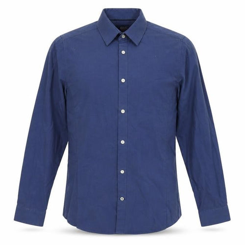 Burton Mens Blue  Polyester  Button-Up Size 14.5 Round Neck Button - Skinny Fit