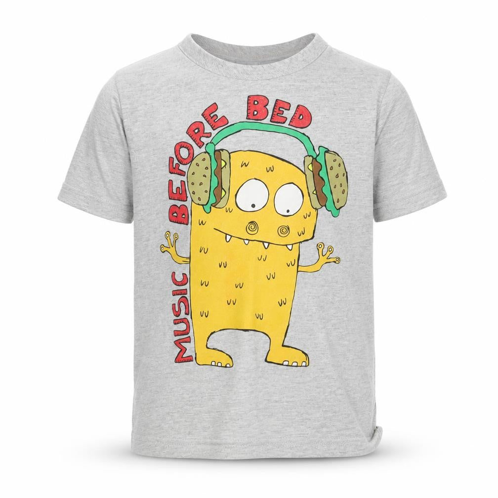 Woolworths Boys Grey  Cotton Basic T-Shirt Size 5 Years Round Neck  - Music before bed