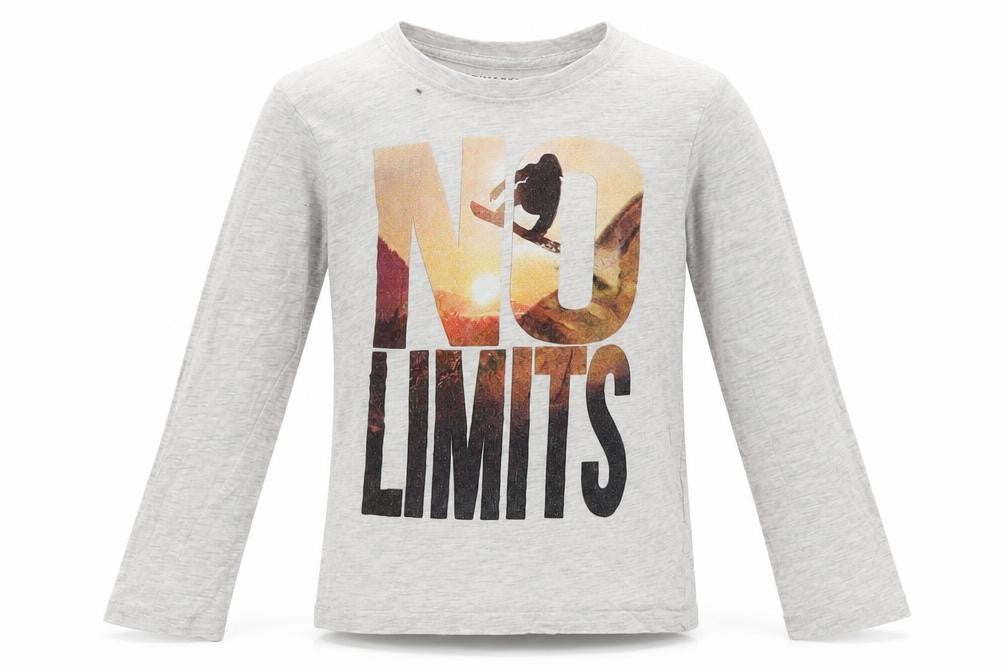 Primark Boys Grey  Cotton Basic T-Shirt Size 4-5 Years Crew Neck  - Skateboard