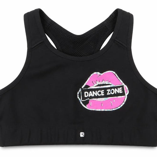 DECATHLON Girls Black  Polyester Cropped Tank Size 10-11 Years Round Neck Pullover