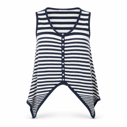 915 Generation Girls Blue Round Neck Striped Viscose Cardigan Jumper Size 12-13 Years