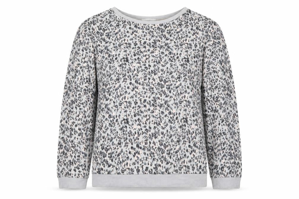 Marks and Spencer Womens Grey Animal Print Polyester Top Pyjama Top Size 12