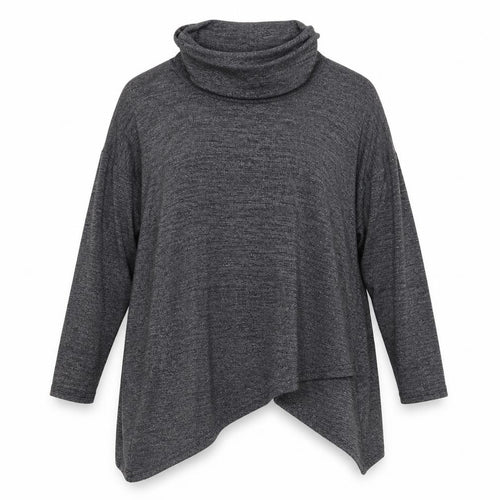 Red London Womens Grey Roll Neck  Viscose Pullover Jumper Size S
