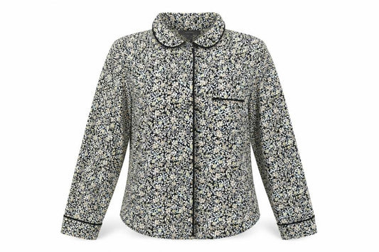 Front view of Atmosphere women’s multicoloured floral polyester top pyjama top, size UK 12